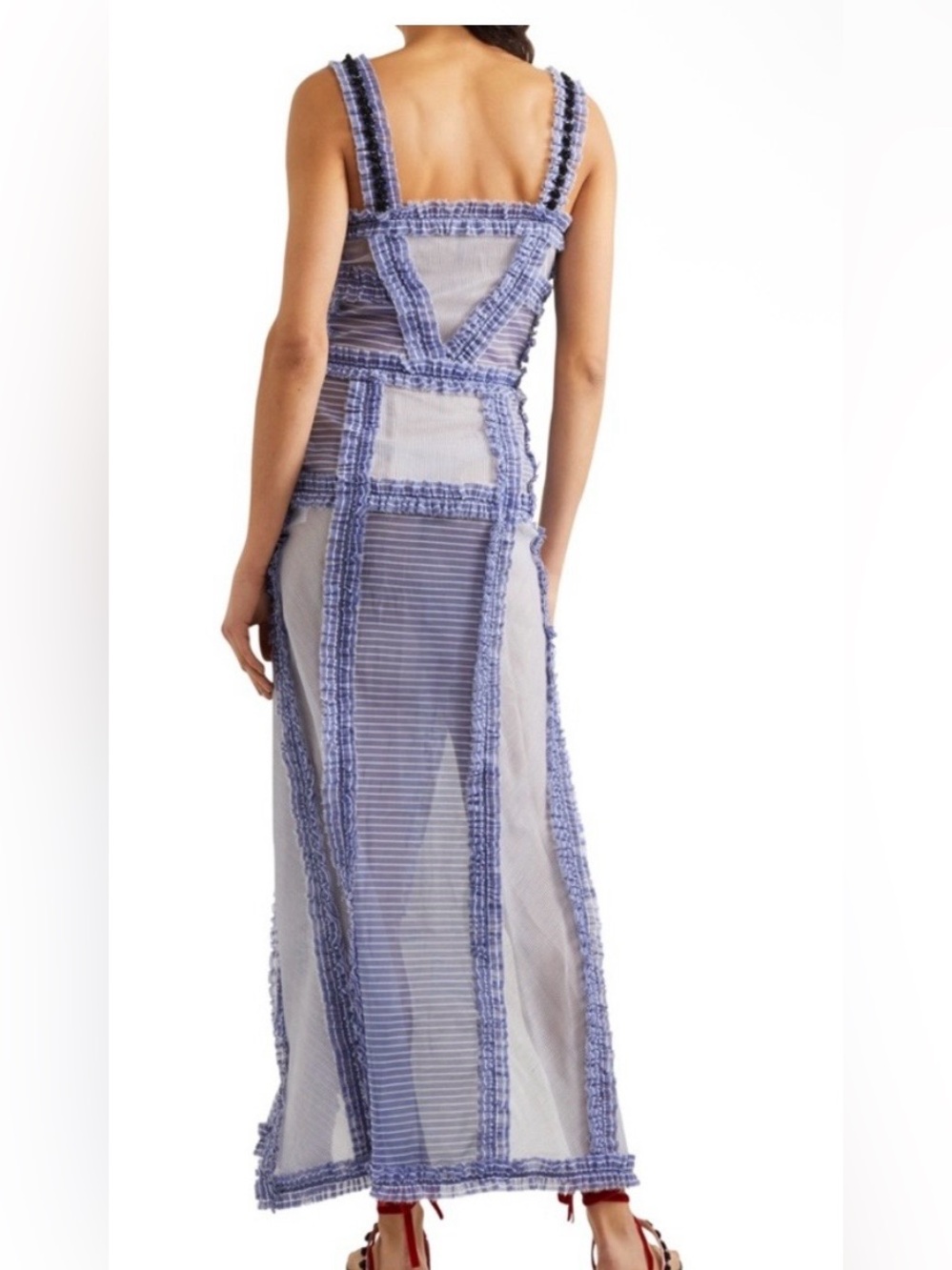 The Attico Margherita Cotton and Silk Stripe Long Dress size 1 MSRP $1365 - Picture 3 of 11